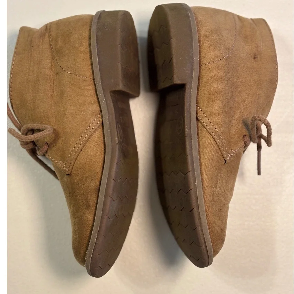 Children's Place Tan Suede Dress Shoes Toddler Boy Lace Up Size 12 EUC